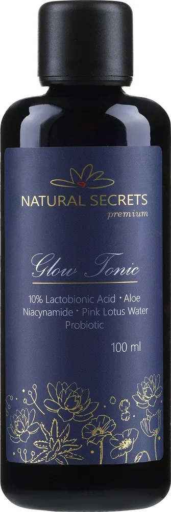 Тонизирующее осветляющее средство Natural Secrets Glow Tonic с лактобионовой кислотой, 100 мл