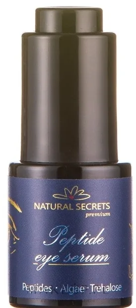 Сыворотка для области вокруг глаз Natural Secrets Peptide с пептидами розовой водой и экстрактом ламинарии для зрелой кожи 15 мл