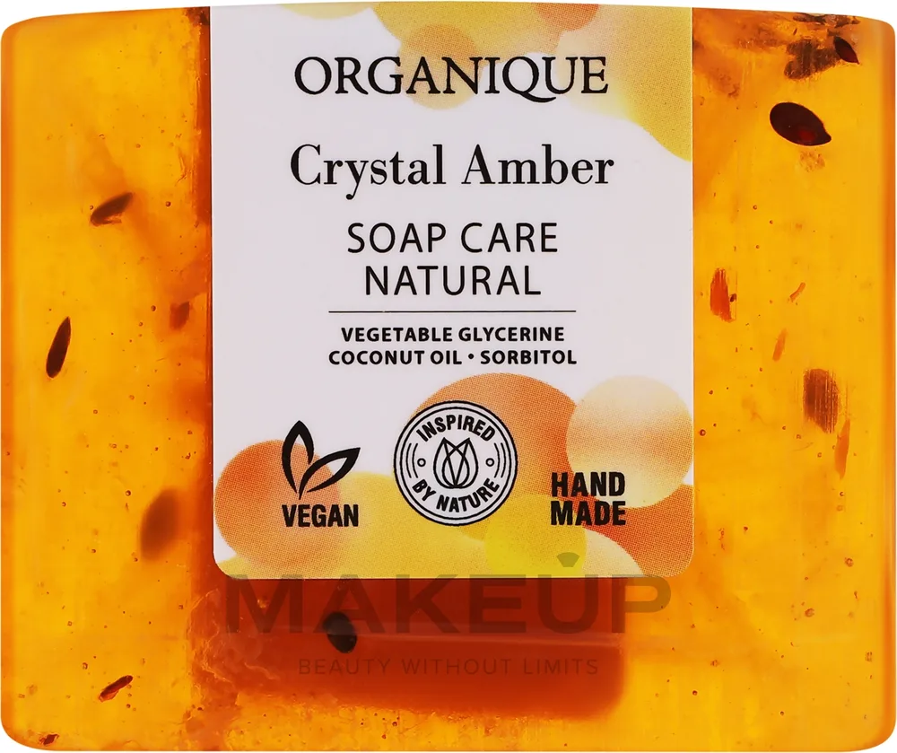 Мыло натуральное питательное Organique Soap Care Natural Crystal Amber глицериновое, ручной работы, 100 г