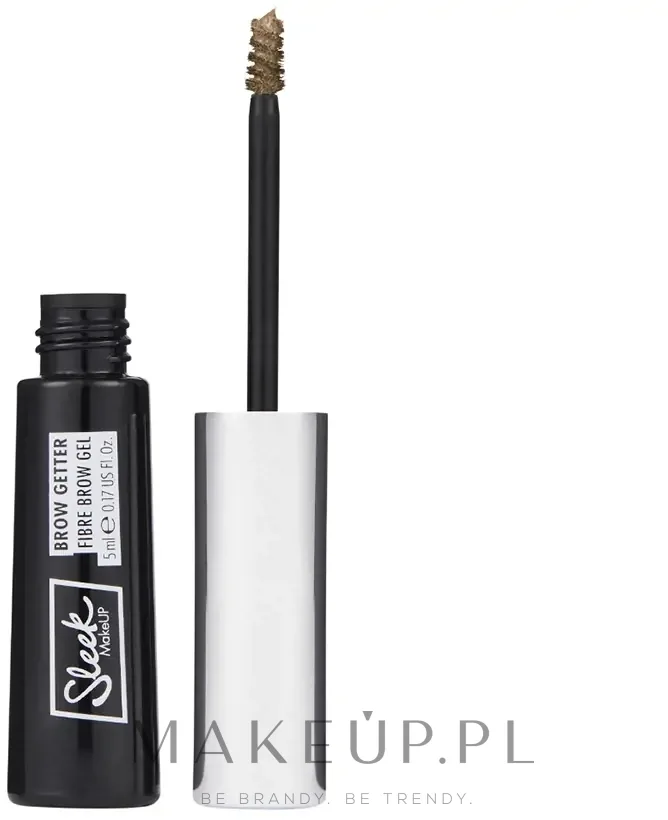 Гель для бровей Sleek MakeUP Brow Getter с микроволокнами, для объёма, 5 мл, оттенок Dark Brown