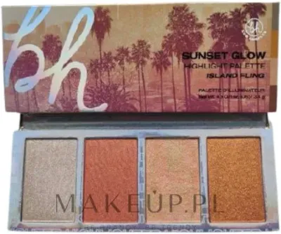 Палетка хайлайтеров BH Cosmetics Los Angeles Sunset Glow Highlight Palette Island Fling для лица, 13,6 г