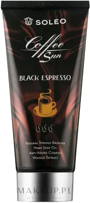 Лосьон-бронзер для загара в солярии Soleo Coffee Sun Black Espresso с маслом ши, конопляным маслом и кофейным ароматом, 150 мл