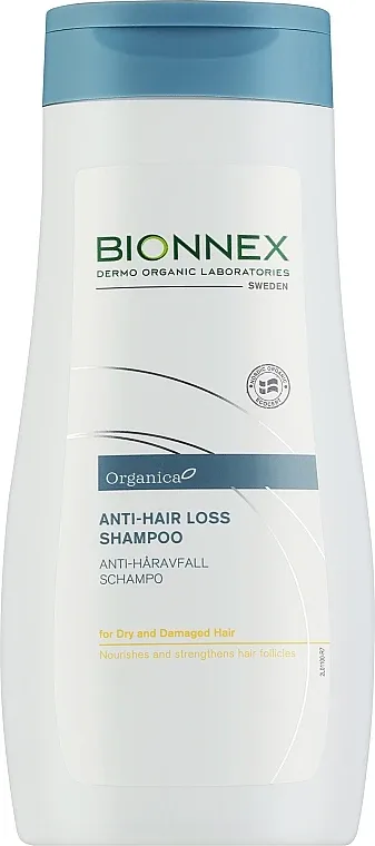 Шампунь Bionnex Organica против выпадения волос с Vitis Complex CX25, для сухих и повреждённых волос, 300 мл, Швеция