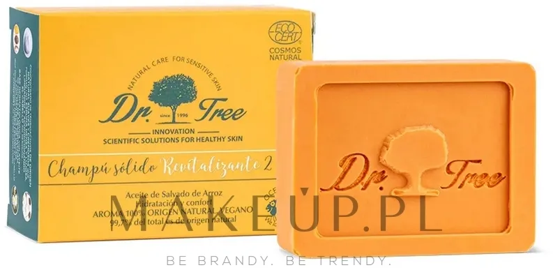 Шампунь твёрдый Dr. Tree Eco Revitalizing Festes Shampoo 2 в 1, ревитализирующий, с ароматом апельсина, 75 г