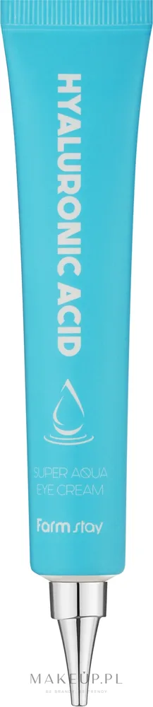 FarmStay Hyaluronic Acid Super Aqua Eye Cream крем для кожи вокруг глаз с гиалуроновой кислотой 45 мл, увлажняющий крем в тубе с аппликатором