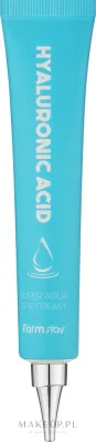 FarmStay Hyaluronic Acid Super Aqua Eye Cream крем для кожи вокруг глаз с гиалуроновой кислотой 45 мл, увлажняющий крем в тубе с аппликатором