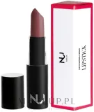 NUI Cosmetics Natural Lipstick Matte помада для губ матовая, тающая текстура с органическими маслами кокоса, жожоба и авокадо, 4.5 г, оттенок Tempora — фото 3
