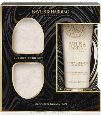 Baylis & Harding Baylis & Harding Sweet Mandarin & Grapefruit Luxury Foot Care Gift Set (foot/lot/125 мл + socks) - Подарочный набор для ухода за ногами Baylis and Harding Sweet Mandarin and Grapefruit Luxury Foot Care, лосьон для ног 125 мл и носки