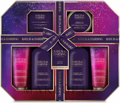 Baylis & Harding Baylis & Harding Midnight Fig & Pomegranate Ultimate Bathing Large Gift Set - Подарочный набор для ванны Baylis and Harding Midnight Fig and Pomegranate Ultimate Bathing Large Gift Set, 6 средств, с лосьоном, гелем и мылом