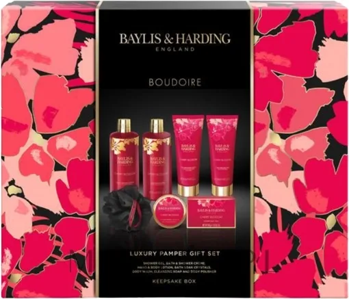 Набор Baylis & Harding Boudoire Luxury Keepsake крем для душа 300 мл пена для ванны 300 мл лосьон 130 мл и другие средства в шкатулке