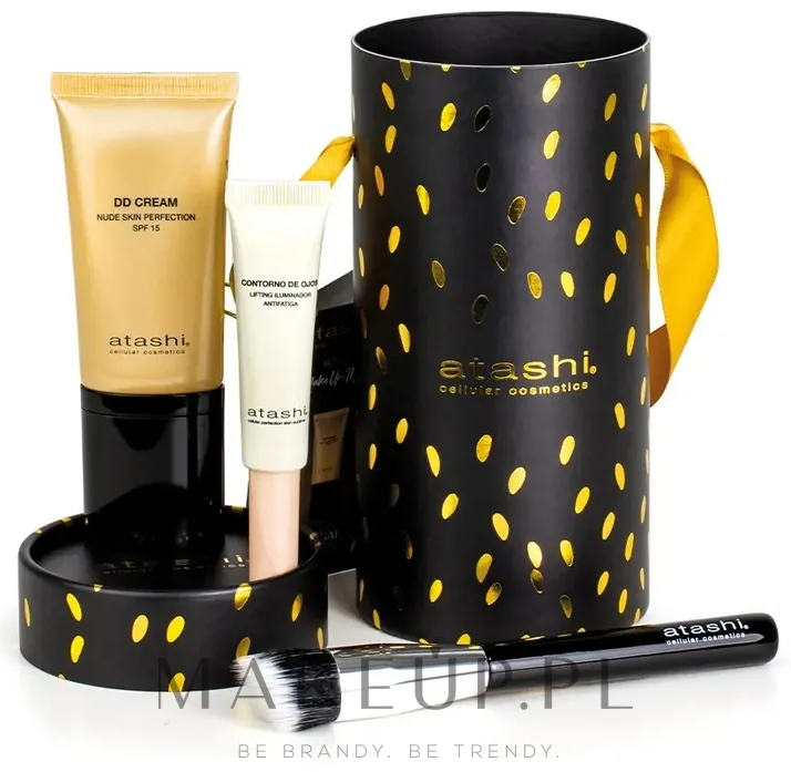 Набор Atashi Ritual No Make Up DD-крем для лица SPF 15 50 мл крем для области вокруг глаз 15 мл и кисть для макияжа