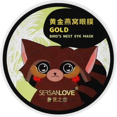Патчи под глаза Sersanlove Gold Bird's Nest Eye Mask гидрогелевые, с золотом и экстрактом ласточкиного гнезда, 60 шт