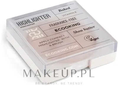 Хайлайтер для лица Ecooking Baked Highlighter запечённый, золотистый, 8,4 г
