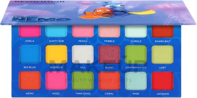 Палетка теней для век Makeup Revolution Finding Nemo-Inspired Shadow Palette 18 оттенков