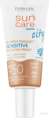BB крем для лица Floslek Sun Care Derma Sensitive BB Tinted Cream SPF 50 для чувствительной кожи, тонирующий, 30 мл