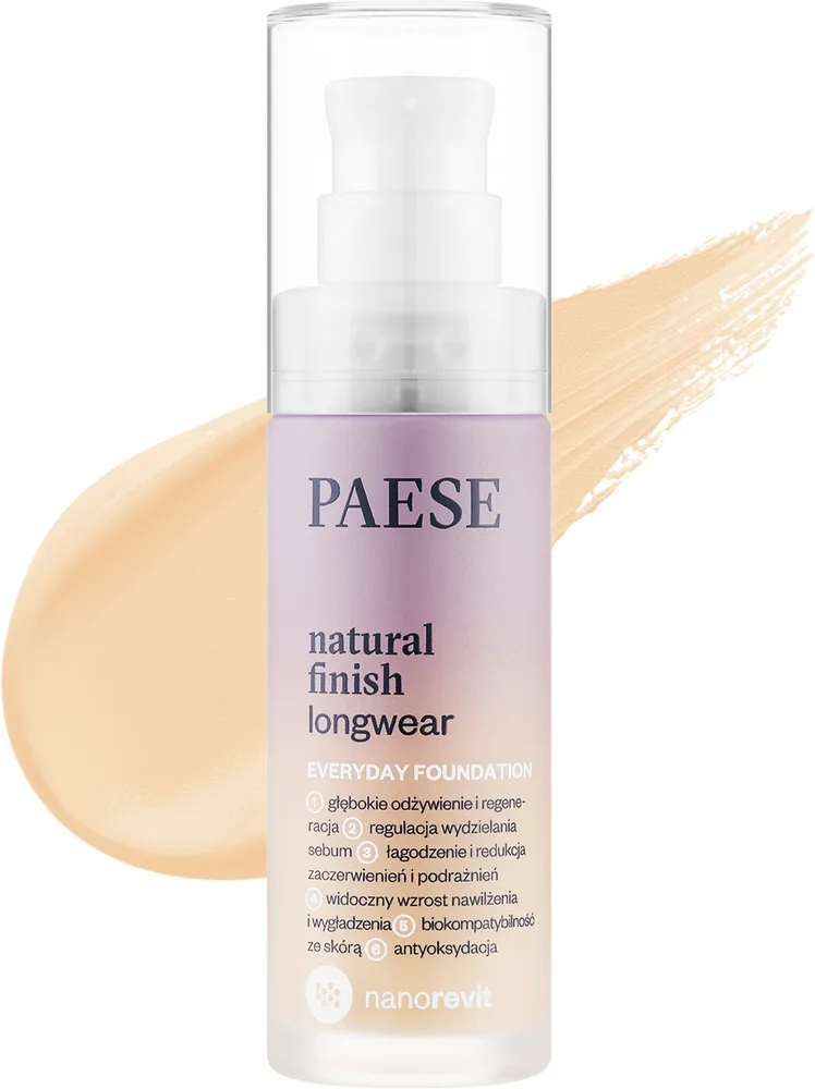 Тональный крем Paese Natural Finish Longwear Everyday Foundation натуральный стойкий, 30 мл, оттенок 1.5 - Nude