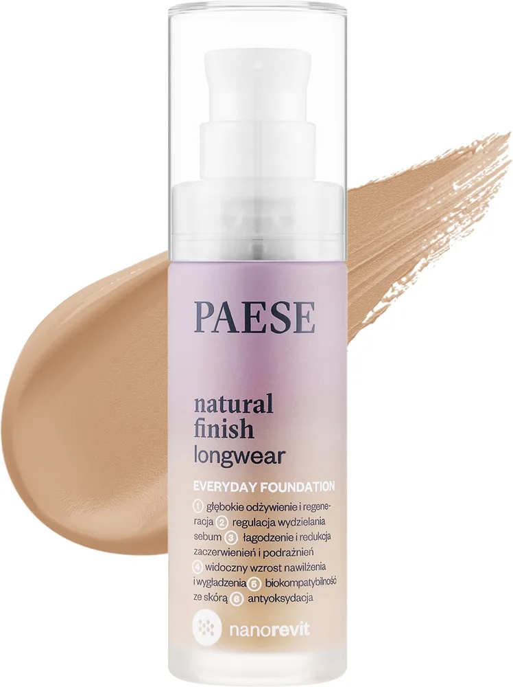 Тональный крем Paese Natural Finish Longwear Everyday Foundation натуральный стойкий, 30 мл, оттенок 05 - Natural