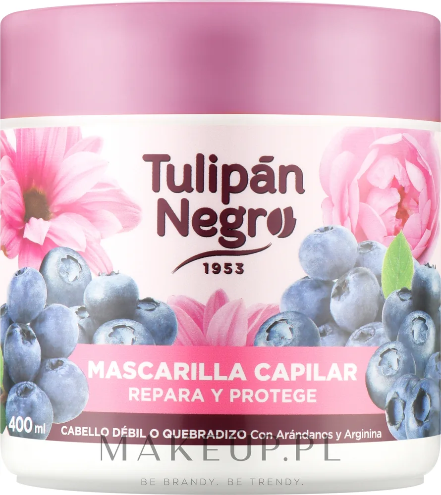 Маска для волос Tulipan Negro Repairs & Protects восстанавливающая, кератин, креатин, кокосовое масло, защита, 400 мл