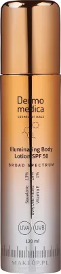 Dermomedica Illuminating Body Lotion SPF 50 — сияющий солнцезащитный бальзам для тела SPF 50 со скваланом, 120 мл
