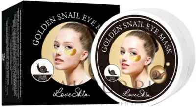 Патчи для кожи вокруг глаз Love Skin Golden Snail гидрогелевые, с фильтратом секреции улитки, 60 шт