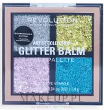 Палетка глиттеров для лица и тела Makeup Revolution Artist Collection Glitter Balm Face Palette — фото 1