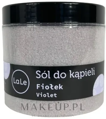 La-Le Violet Bath Salt соль для ванны с маслом миндаля, цветочный аромат фиалки 650 мл