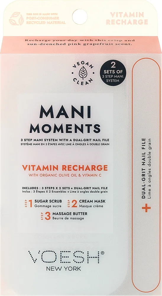 Набор для рук и ногтей Voesh Mani Moments Vitamin Recharge scrub маска и масло с витамином C и маслом ши