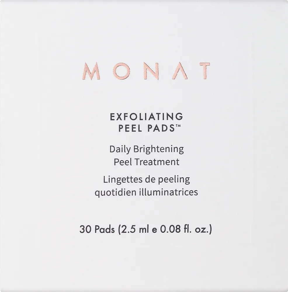 Monat Exfoliating Peel Pads отшелушивающие диски для лица с гликолевой кислотой и растительными экстрактами 30 шт