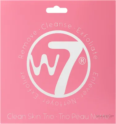 Набор очищающих дисков W7 Clean Skin Trio Pads многоразовые, из микрофибры, 3 шт