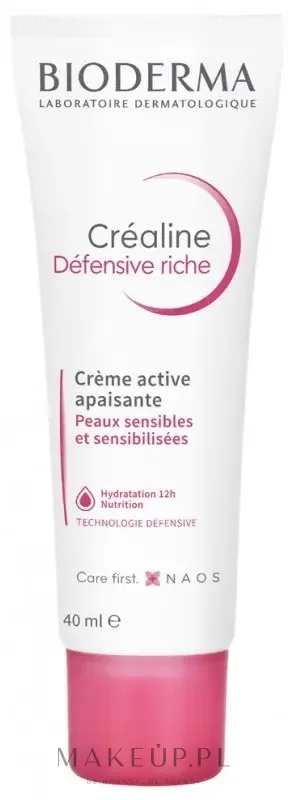 Bioderma Crealine Defensive крем для лица успокаивающий для чувствительной кожи 40 мл, дневной и ночной уход для лица и шеи