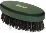 Щётка для бороды Sanel Beard Brush из лакированного бука, тёмно-зелёная — фото 1