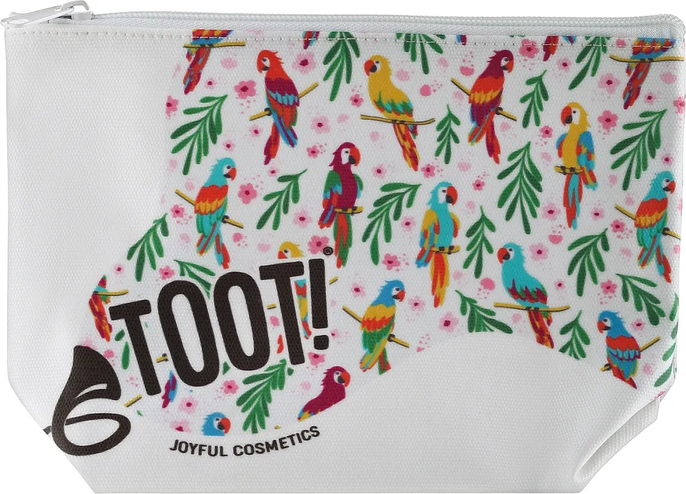 Косметичка Toot! Parrot холст с попугаем 22х15х6 см