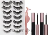 Набор Lewer Eye Lashes Magnetic Big магнитные ресницы 7 пар пинцет и 2 магнитные подводки — фото 1