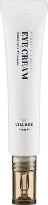 Village 11 Factory Miracle Youth крем для кожи вокруг глаз с ретинолом 25 мл, питательный корейский крем для век с комплексом растительных экстрактов, пантенолом и маслом ши