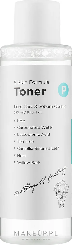 Тоник для лица Village 11 Factory P Skin Formula Toner, уменьшающий поры, 250 мл