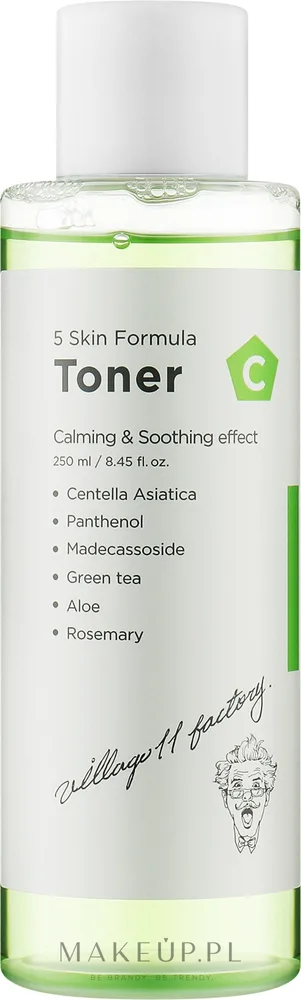 Village 11 Factory C Skin Formula Toner тоник для лица 250 мл, корейский успокаивающий тоник с центеллой и ниацинамидом 250 мл