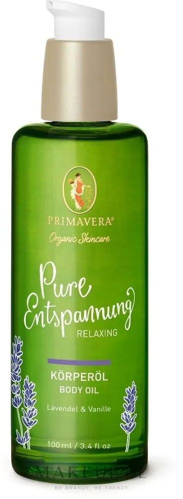 Масло для тела Primavera Pure Joy Body Oil с лавандой и ванилью, для сухой и чувствительной кожи, 100 мл