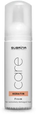 Пена для волос Subrina Professional Care Keratin Foam кератиновая, несмываемая, для повреждённых волос, 150 мл