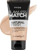 Тональный крем Avon Flawless Match Natural Finish SPF 20 натуральный увлажняющий, 30 мл, оттенок 245N - Natural Beige — фото 1