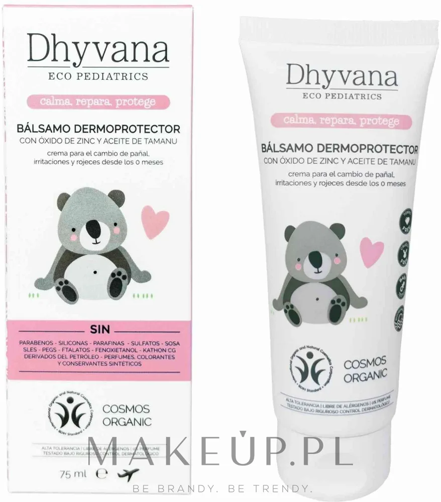 Dhyvana Protective Balm защитный бальзам для детей 75 мл, крем под подгузник с оксидом цинка, детский крем с рождения
