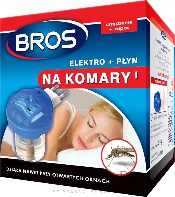 Электрофумигатор с жидкостью от комаров Bros, для помещений до 20 кв. м, жидкость 40 мл, 1 шт