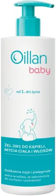 Гель для душа Oillan Baby 3 в 1 для купания, тела и волос, 400 мл