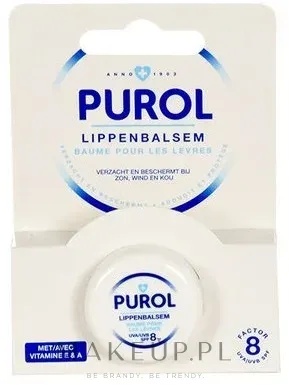 Purol Lip Balm бальзам для губ оттеночный с маслом оливы и пчелиным воском, аромат ежевики, SPF8 5 мл