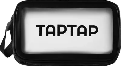 Косметичка Taptap чёрная, размер M, стильная, 25 × 9 × 14 см, 1 шт
