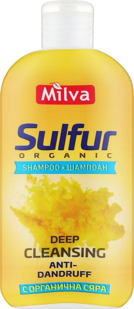Шампунь против перхоти и выпадения волос Milva Anti Dandruff and Anti Hair Loss Shampoo with Organic Sulfur с органической серой, 200 мл