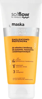 Маска для волос So!Flow эмолентно-протеиновая, масло авокадо, макадамия, рисовый протеин, экстракт мака, 400 мл