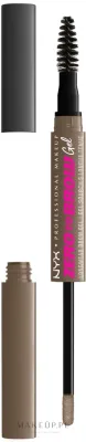 Гель для бровей NYX Professional Makeup Zero To Brow стойкий, с двойным наконечником, 2 мл