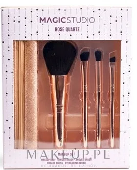 Набор кистей для макияжа глаз Magic Studio Rose Quartz Make-Up Brush Set 5 шт. с чехлом