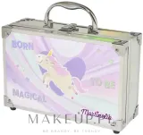 Набор детской косметики Martinelia Little Unicorn Perfect Traveller 18 теней 4 средства для губ и аксессуары в косметичке — фото 2