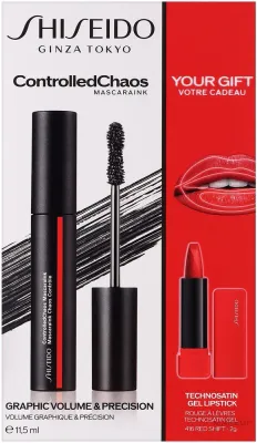Набор для макияжа Shiseido помада Modern Matte и тушь ControlledChaos MascaraInk 2 г+11.5 мл
